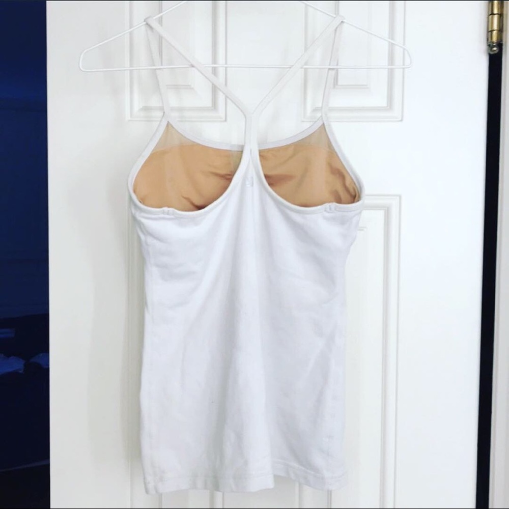 Lululemon White Power Y Tank Top